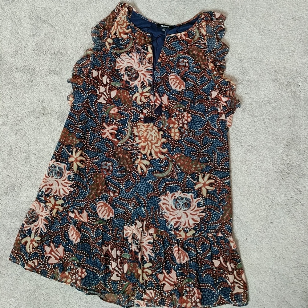 🥕 Madewell Drop waist ruffle dress